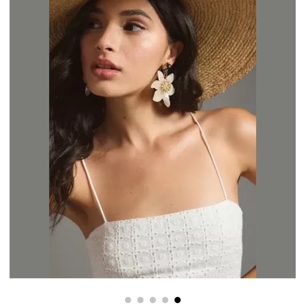If by sea Anthropologie white eyelet romper. Size large! Never worn! - Picture 4 of 8